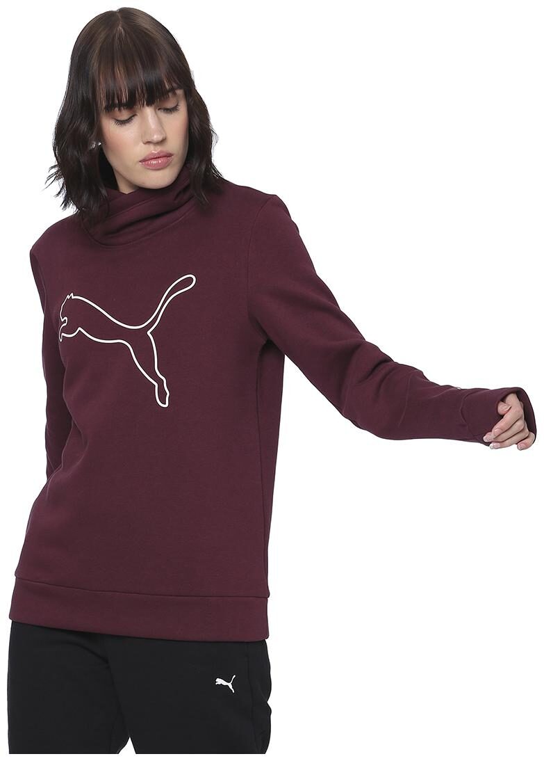 

Puma Women Printed Sweatshirt - Maroon