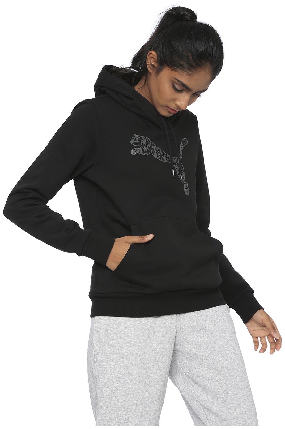 

Puma Women Printed Hoodie - Black