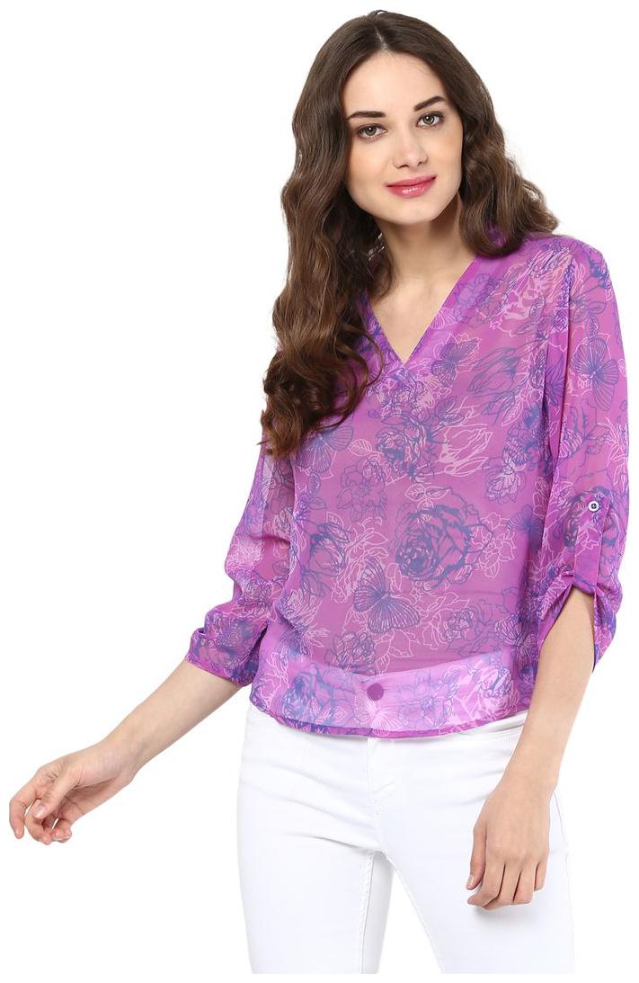 

Abiti Bella Women Printed Regular top - Pink