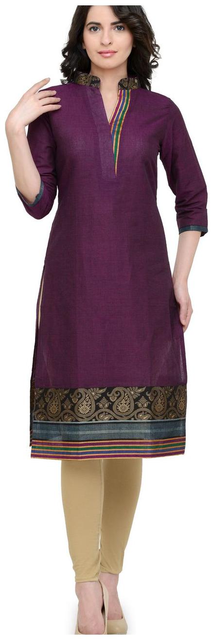 

Purple South Collar Kurti