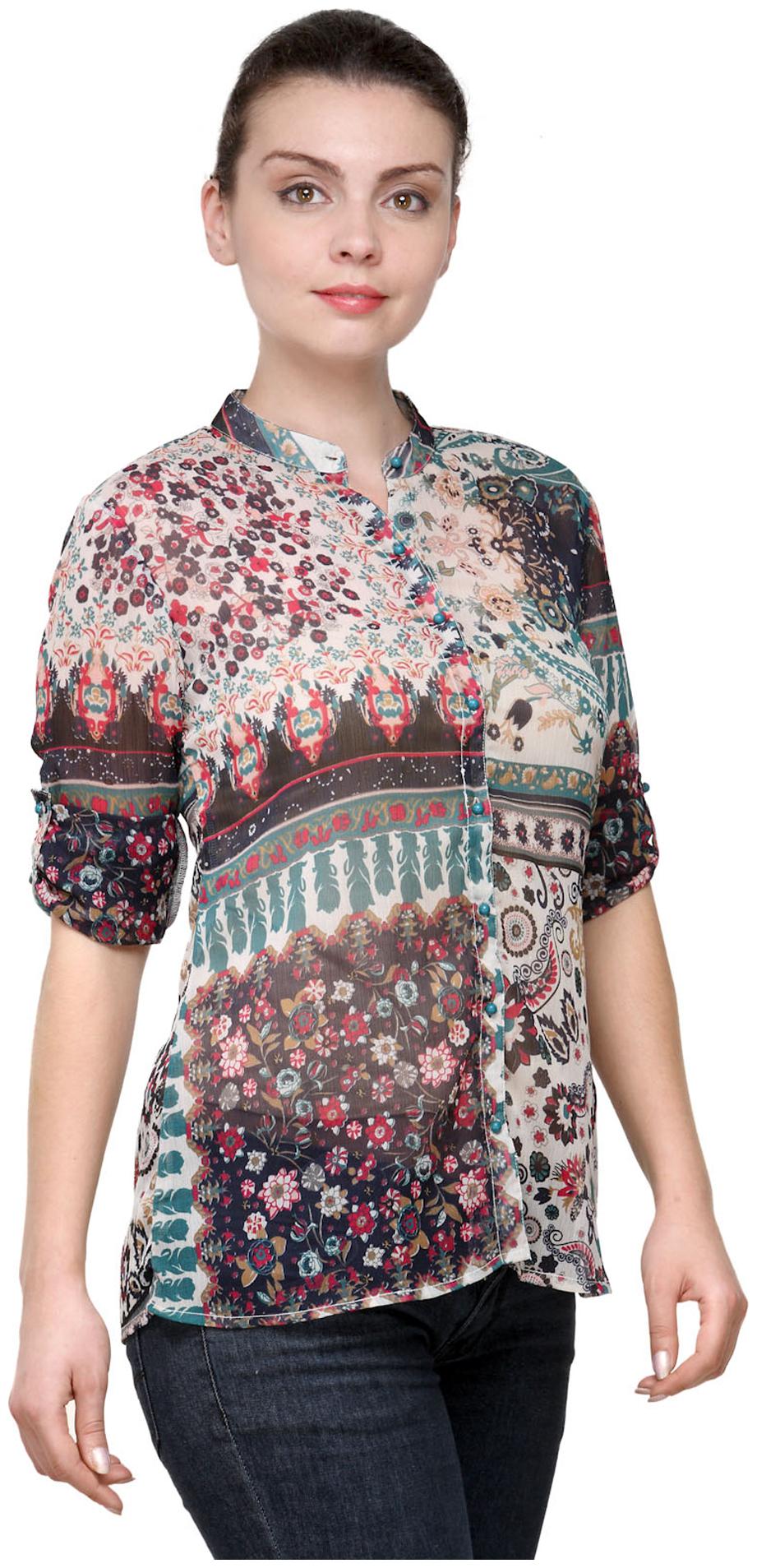 

Purplicious Women Multi Printed Regular Fit Shirt