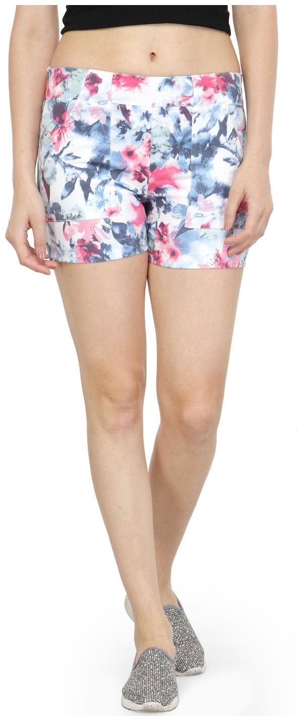Purplicious Women Cotton Sport Shorts - Multi