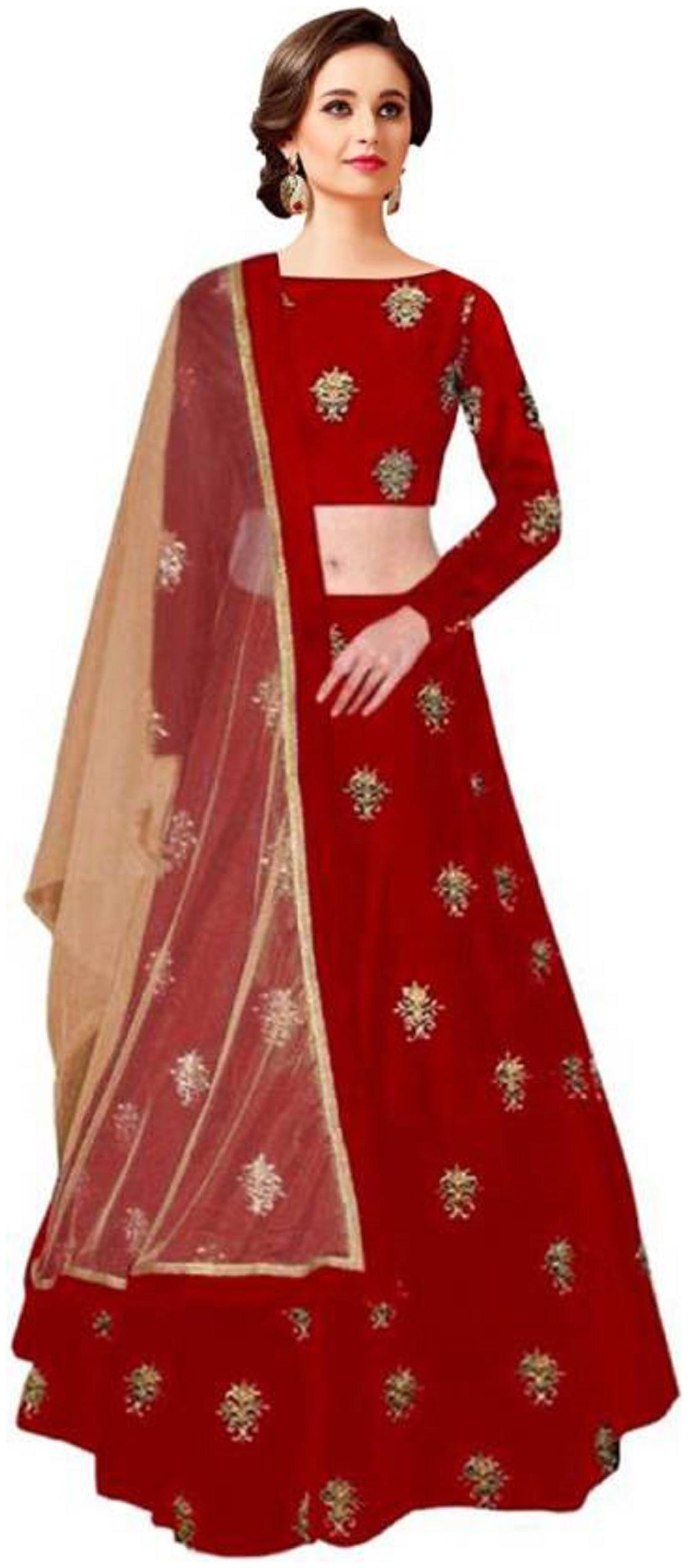 

PURVAJA Women Satin Lehenga Cholis
