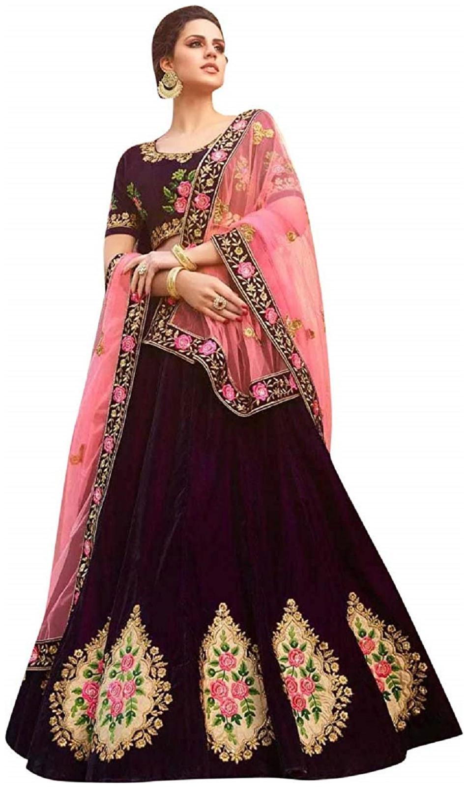 

PURVAJA Women Satin Lehenga Cholis