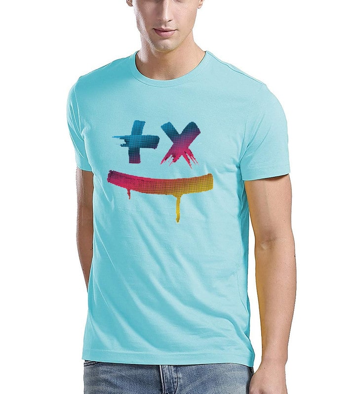 

Qamash Men Blue Regular fit Cotton Round neck T-Shirt - Pack Of 1