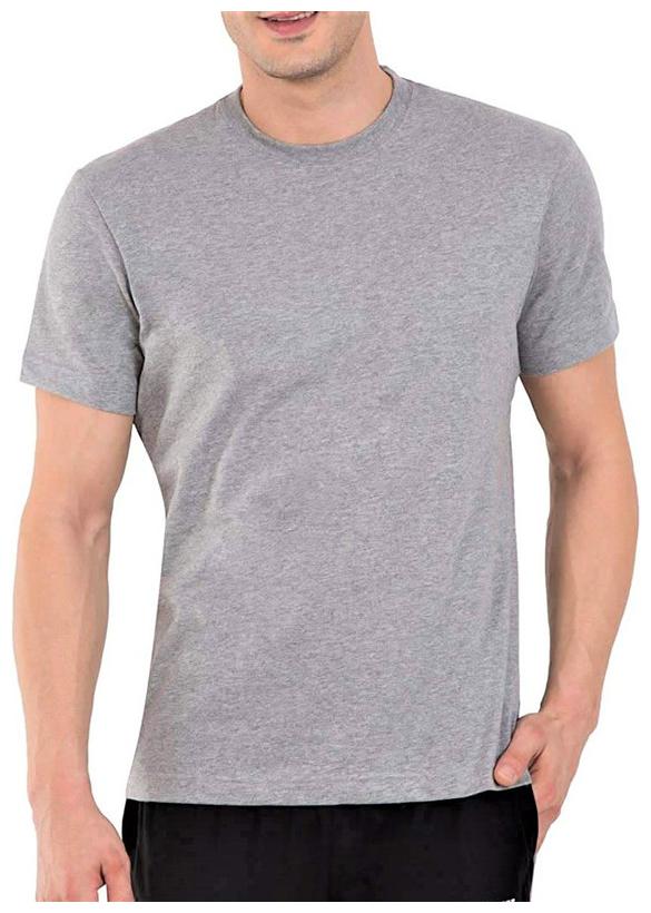 

Qamash Men Grey Regular fit Cotton Round neck T-Shirt - Pack Of 1