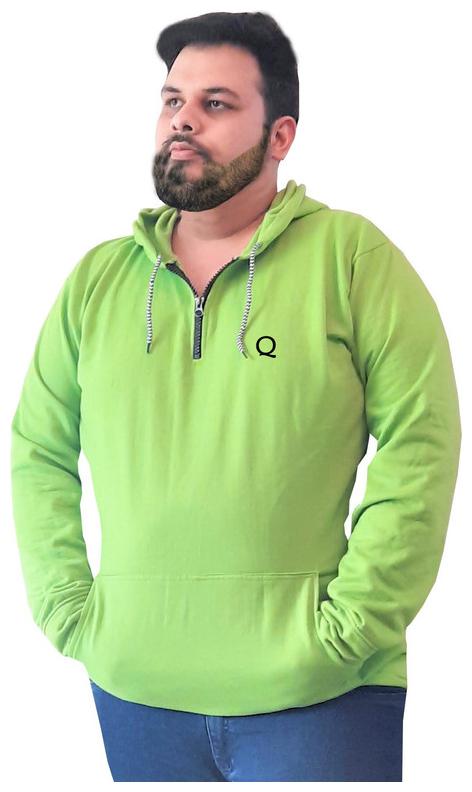 

Qamash Men Green Hooded Sweatshirt