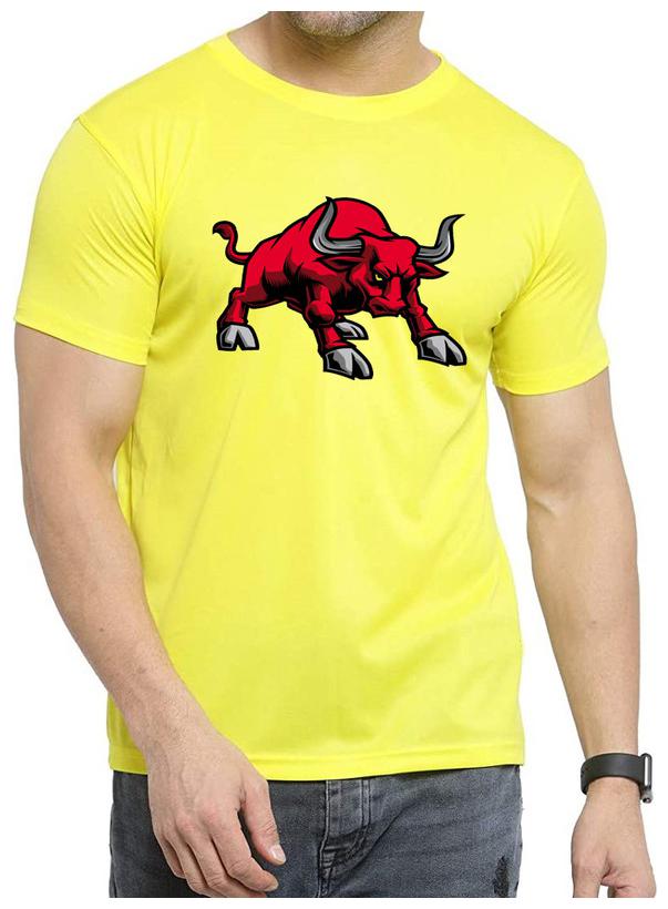 

Qamash Men Yellow Regular fit Cotton Round neck T-Shirt - Pack Of 1