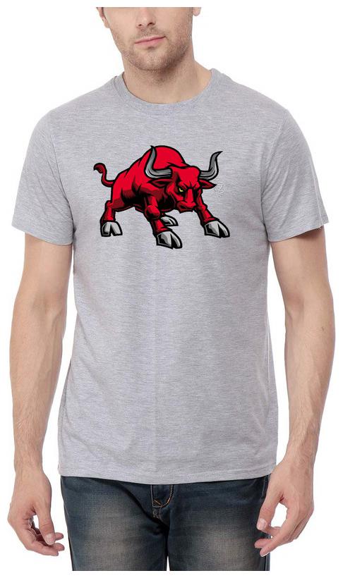 

Qamash Men Grey Regular fit Cotton Round neck T-Shirt - Pack Of 1