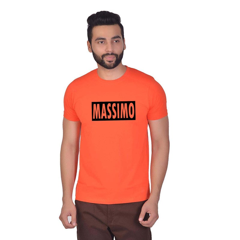 

Qamash Men Orange Regular fit Cotton Round neck T-Shirt - Pack Of 1