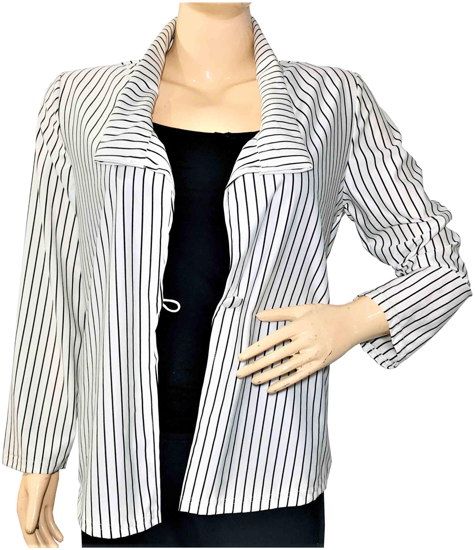 

Qamash Women Shrug - Black White