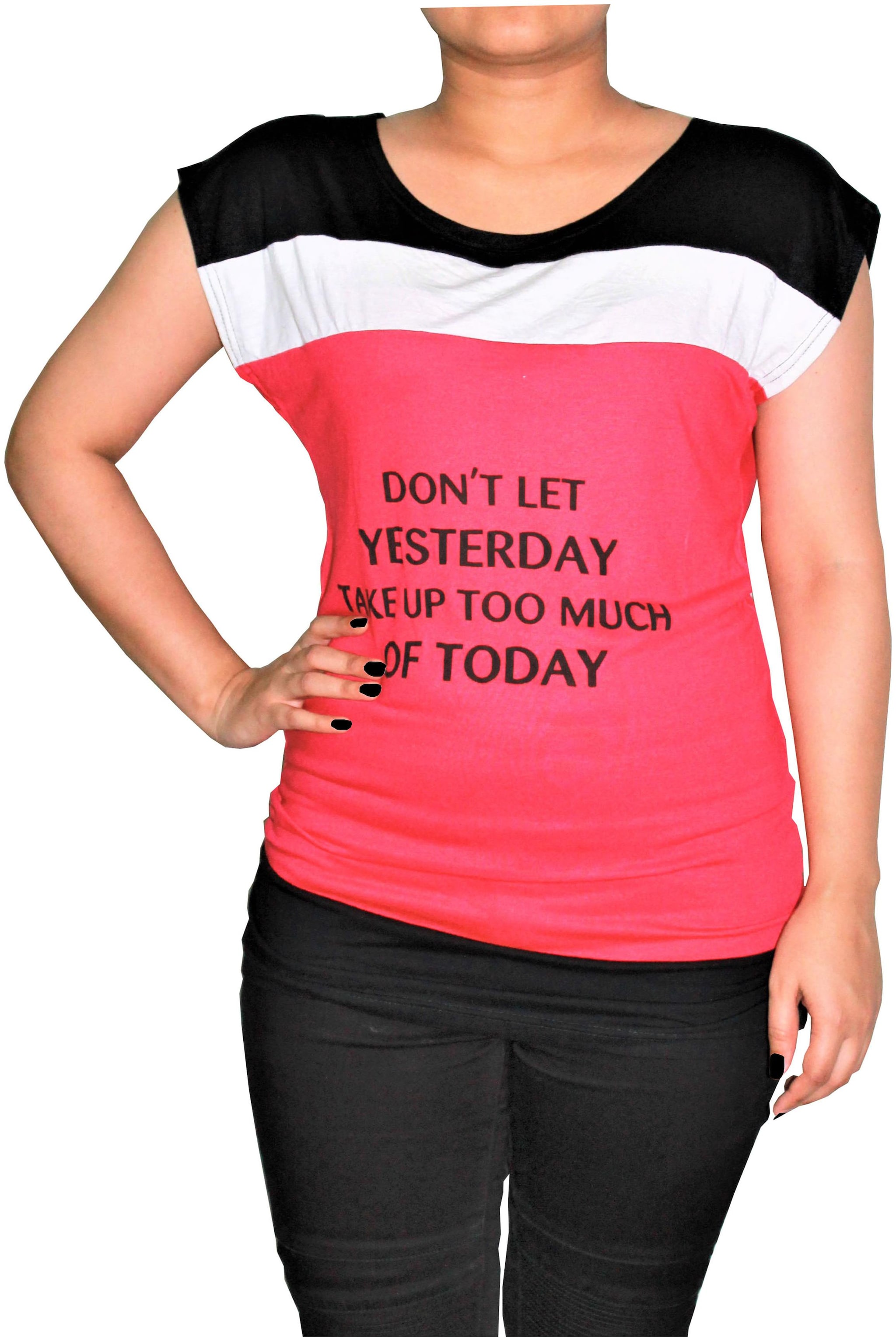 

Qamash Women Multi Regular fit Boat neck Cotton T shirt