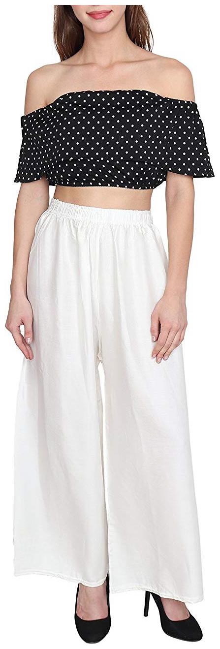 

QAMASH women s latest in trend silky plazzo