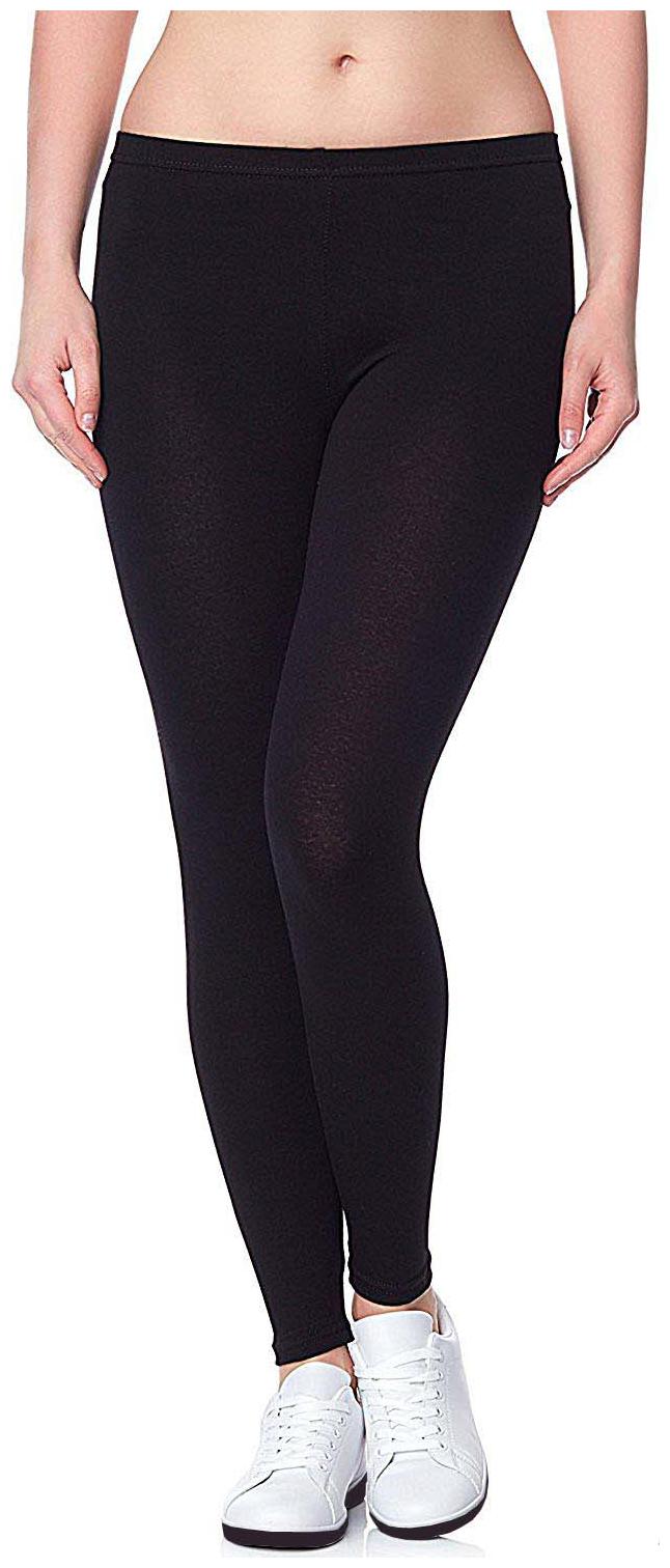 

QAMASH women s free size black cotton legging