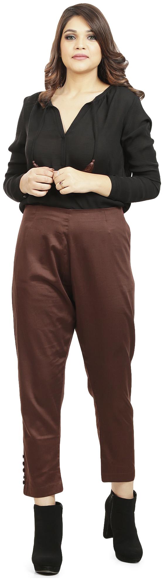 

Queenley Women Brown Regular fit Regular pants