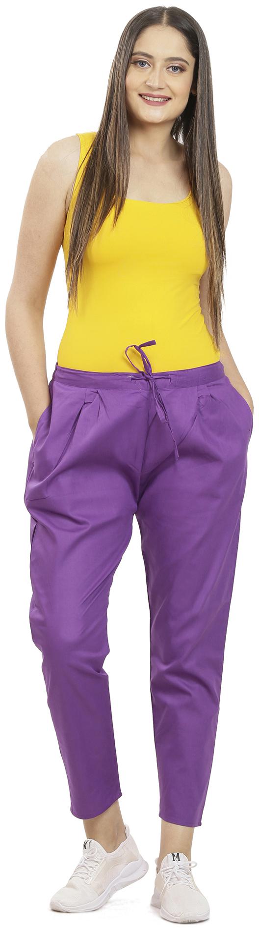 

Queenley Women Purple Regular fit Regular pants