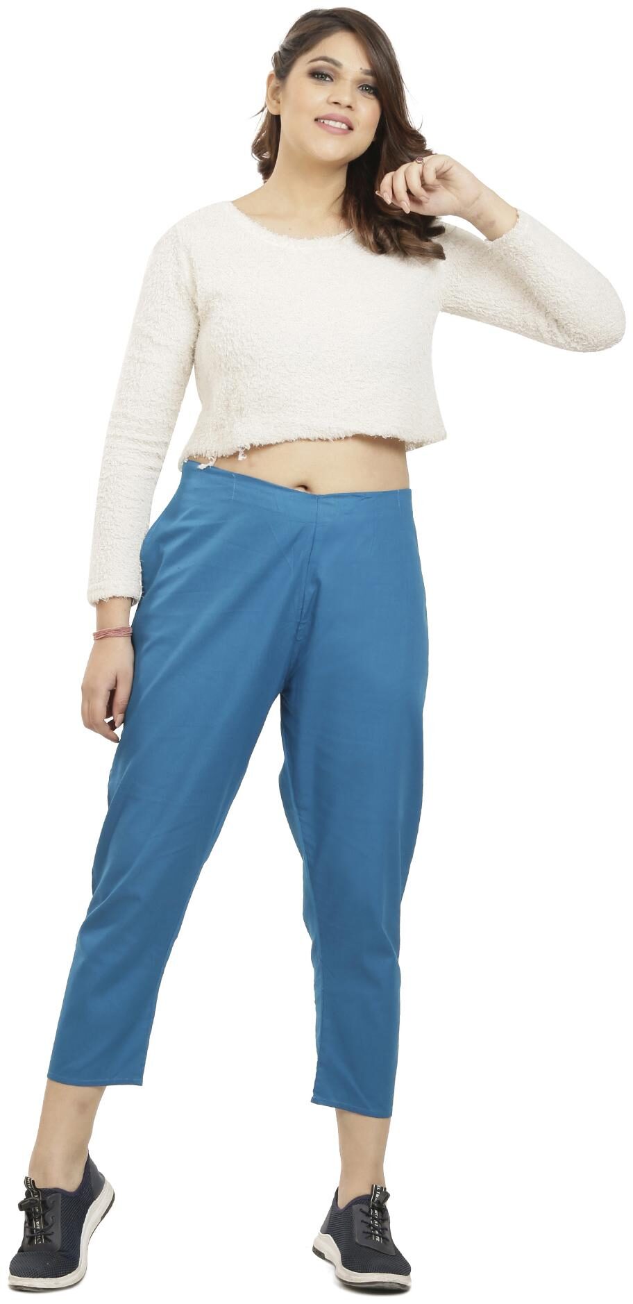 

Queenley Women Blue Regular fit Regular pants