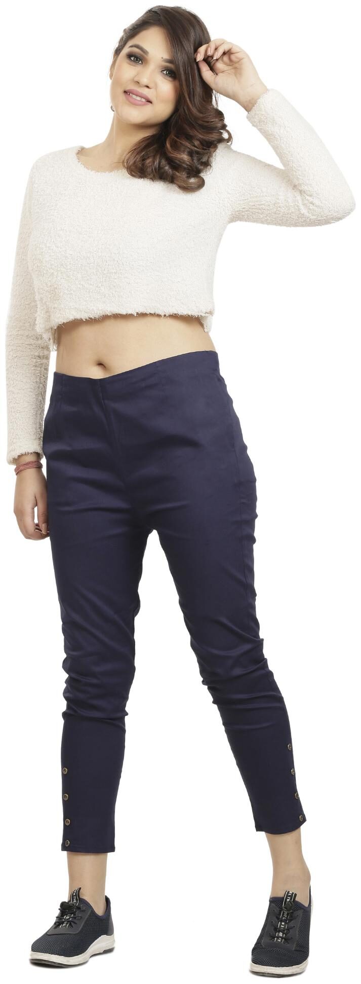 

Queenley Women Blue Regular fit Regular pants