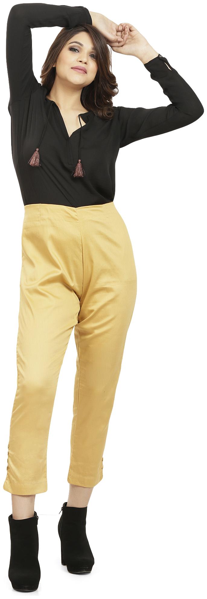 

Queenley Women Beige Regular fit Regular pants