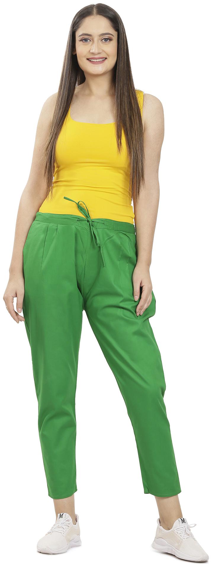 

Queenley Women Green Regular fit Regular pants