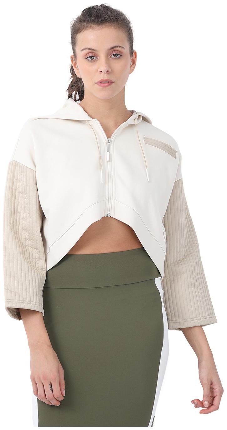 

Puma Women Solid Regular Jacket - Cream
