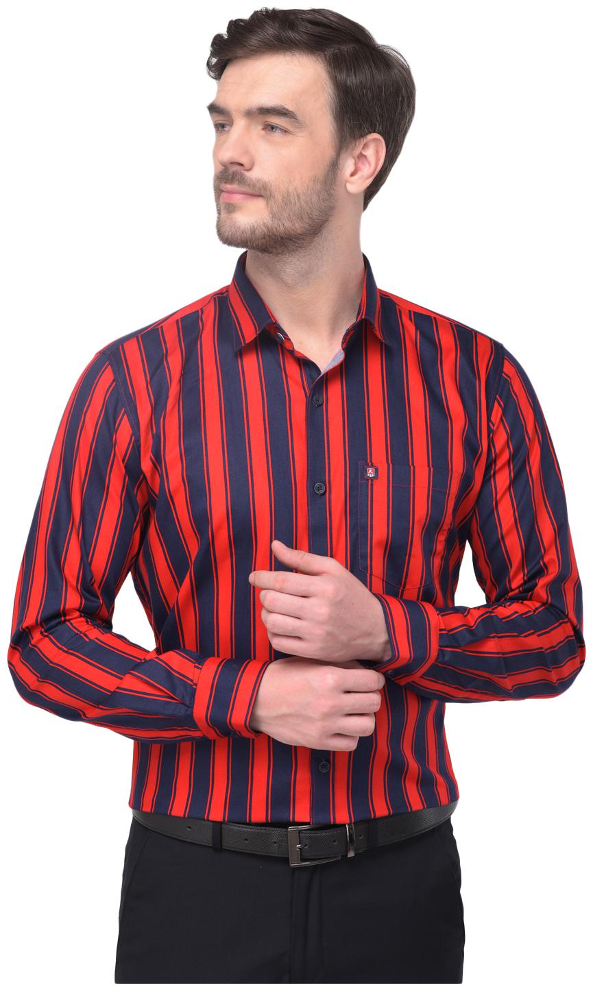 

R APPARELS Men Regular fit Formal Shirt - Red Blue