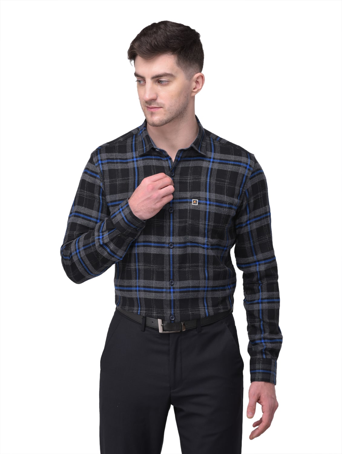 

R APPARELS Men Multi Checked Regular Fit Casual Shirt