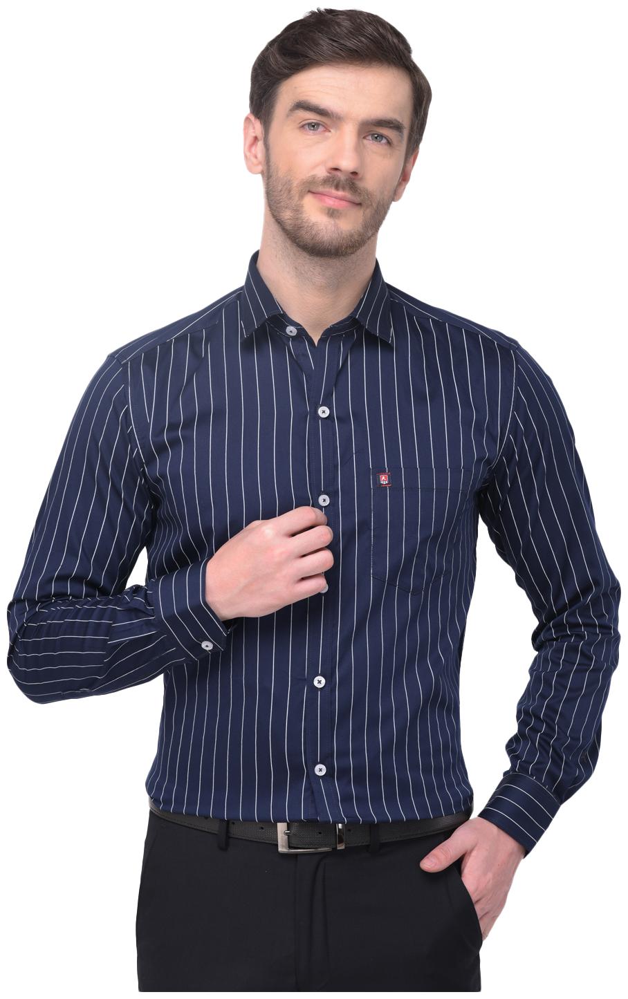 

R APPARELS Men Regular fit Formal Shirt - Blue
