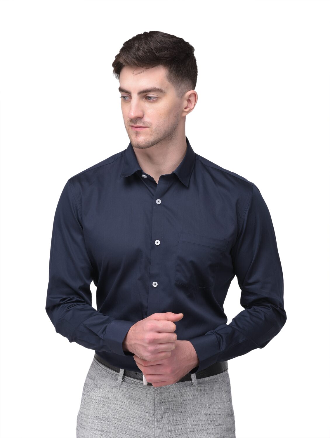 

R APPARELS Men Regular fit Formal Shirt - Blue