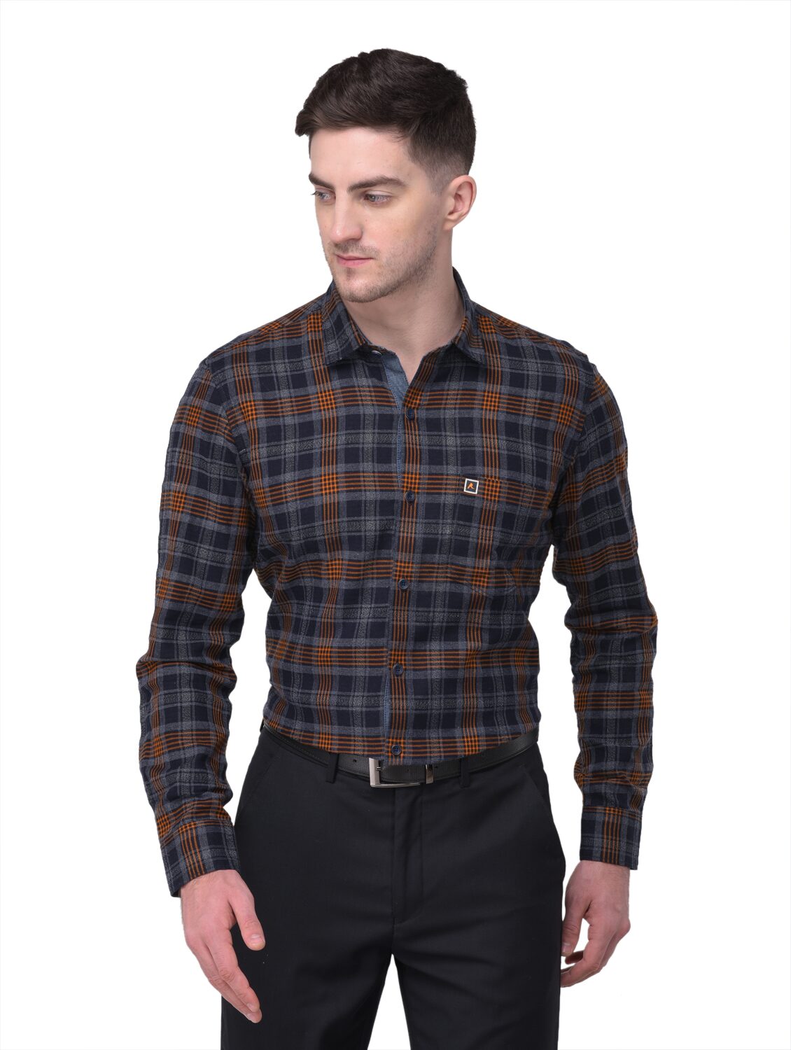 

R APPARELS Men Regular fit Formal Shirt - Blue Yellow
