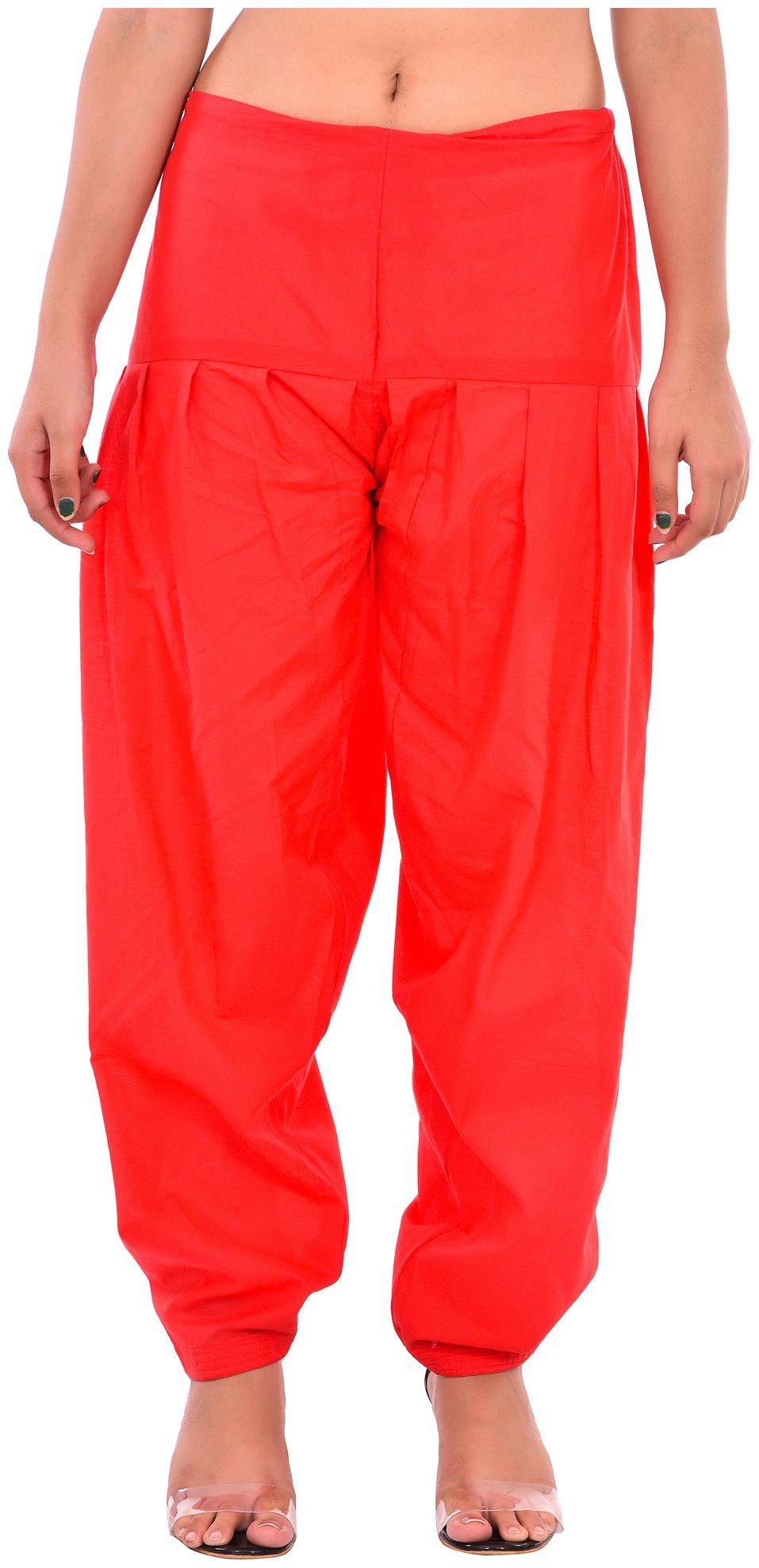 

R RUHANI Cotton Patiala - Red