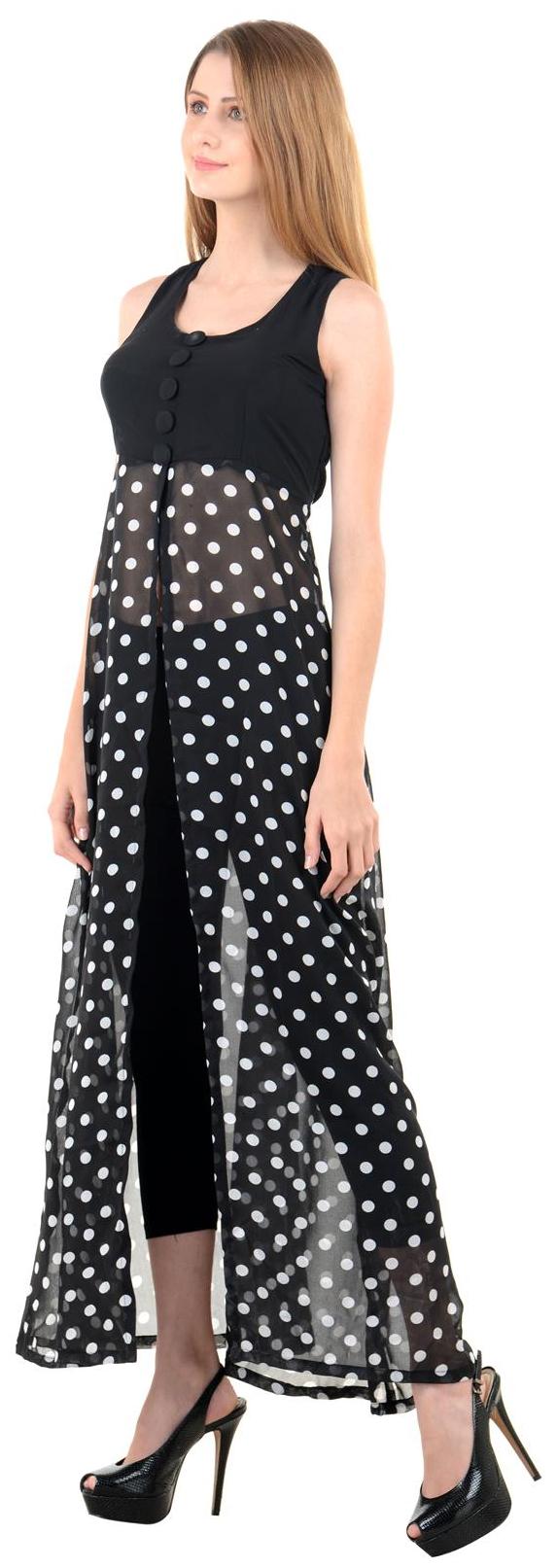 

Raabta Fashion Black Solid Maxi dress