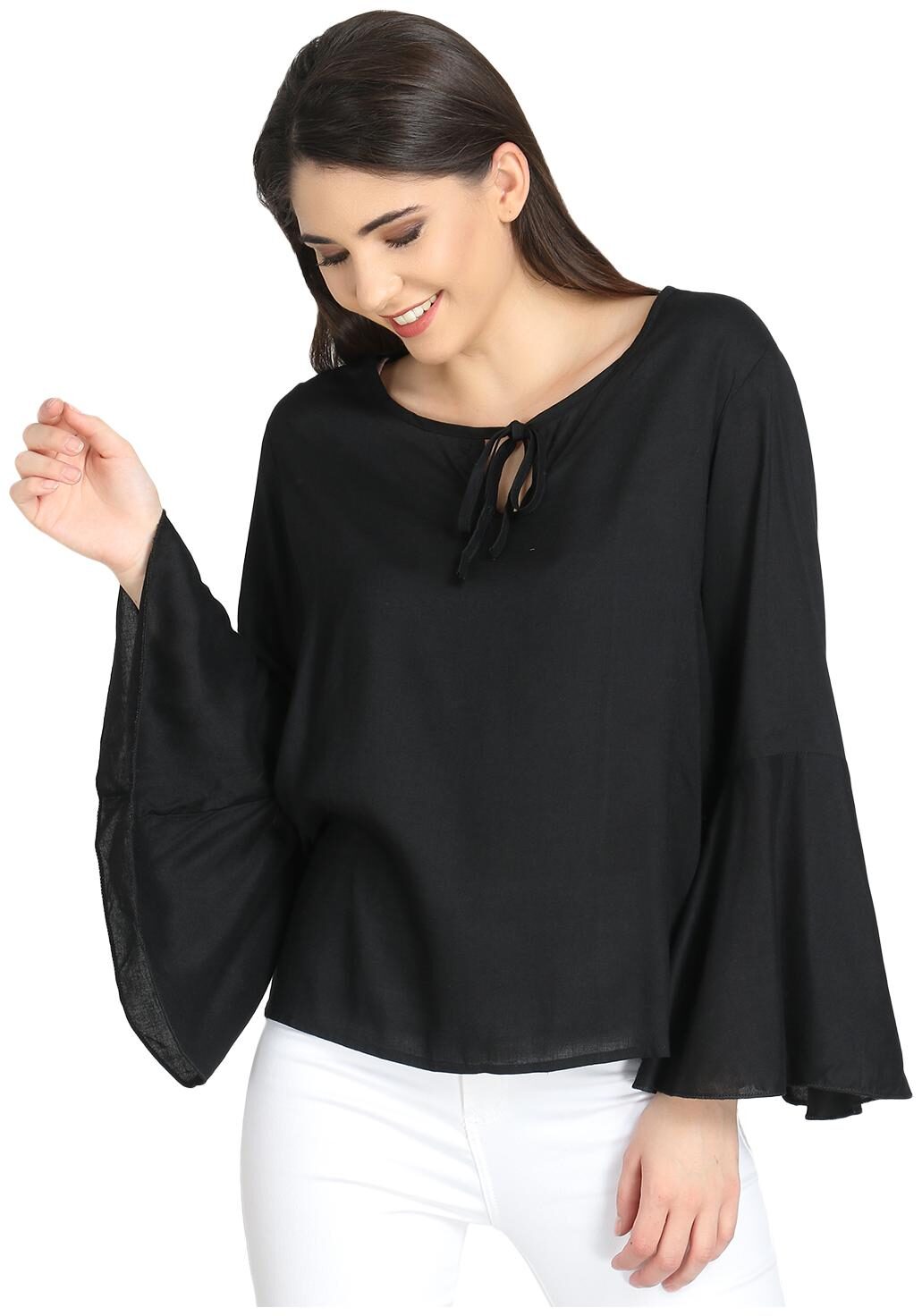 

Raabta Fashion Women Solid Regular top - Black