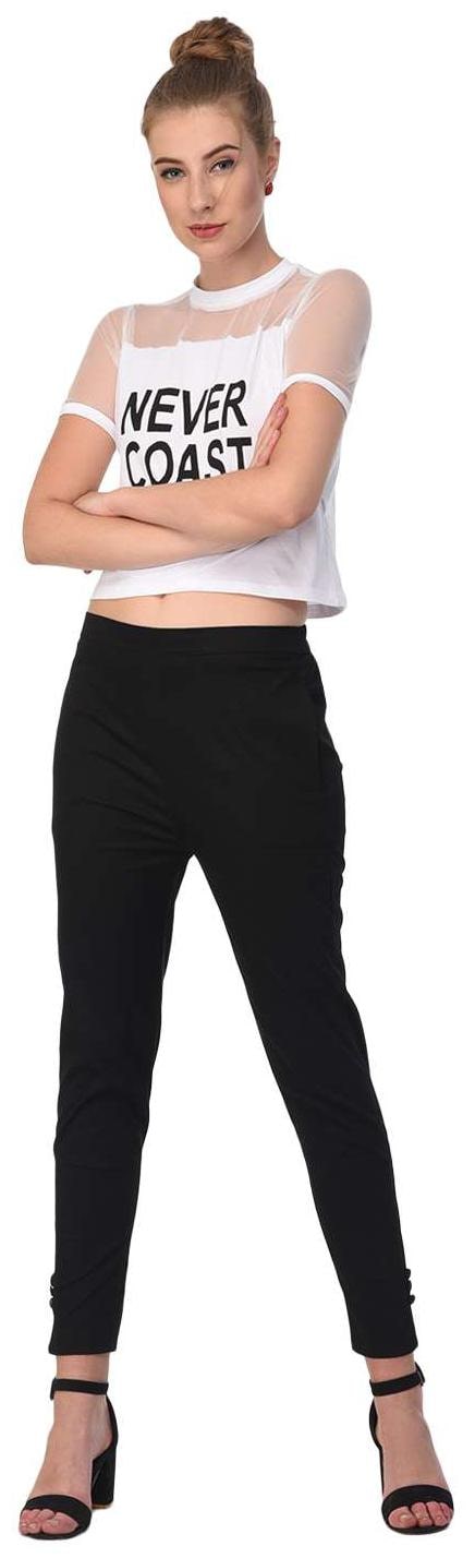 

Raabta Fashion Women Black Narrow fit Regular pants