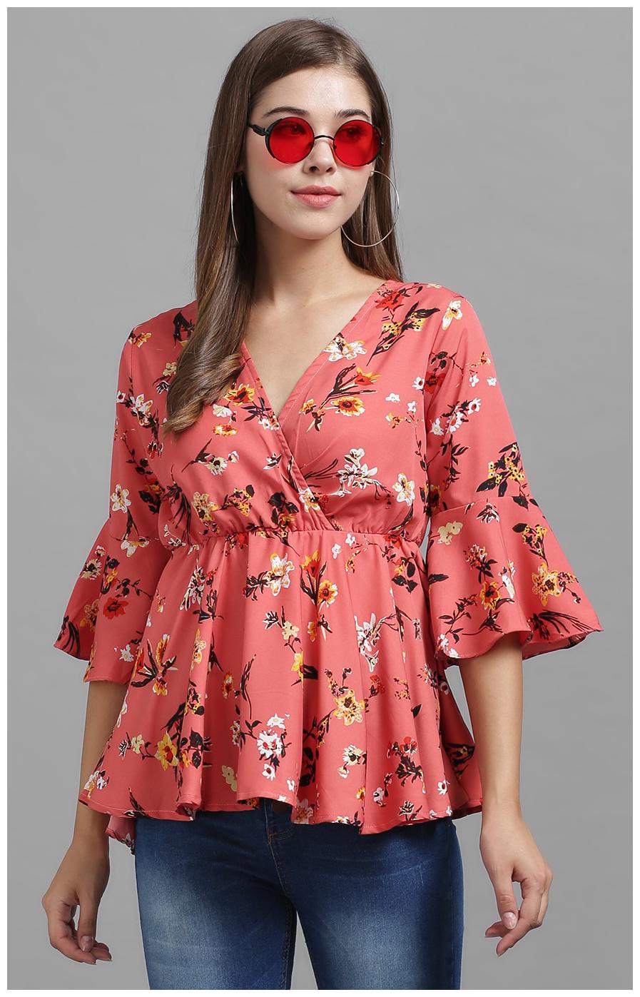 

Raabta Fashion Women Floral Regular top - Pink