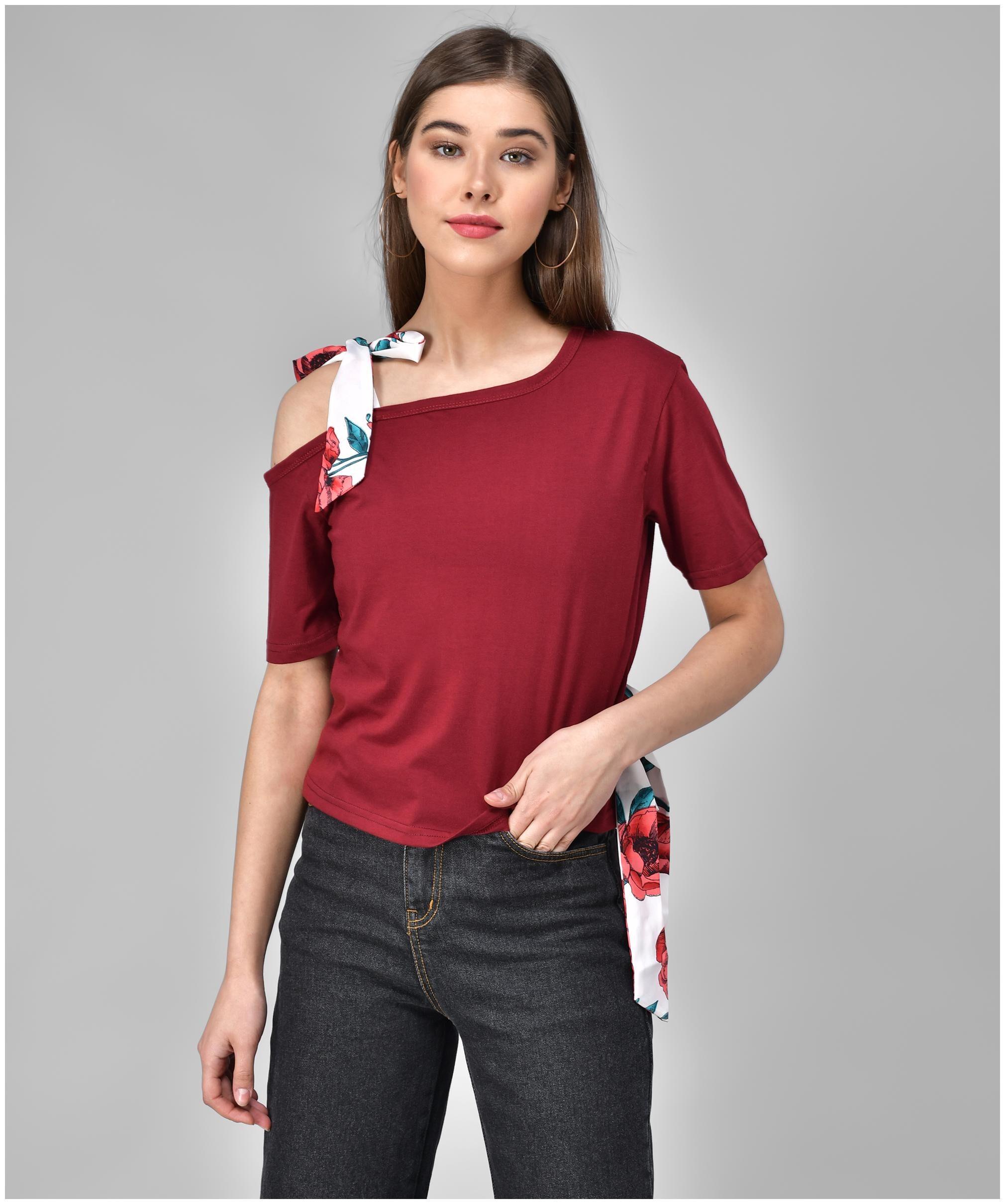 

Raabta Fashion Women Maroon Regular fit Shoulder strap neck Viscose rayon Tank top
