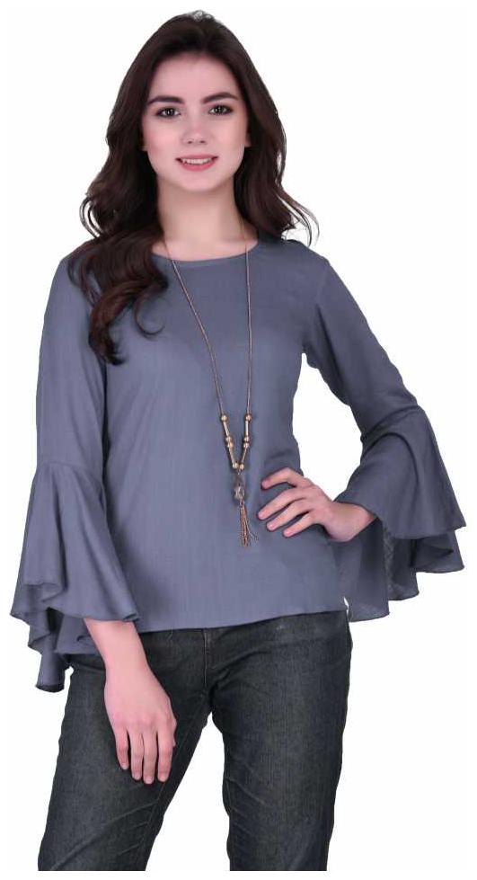 

Raabta Fashion Women Solid Regular top - Grey