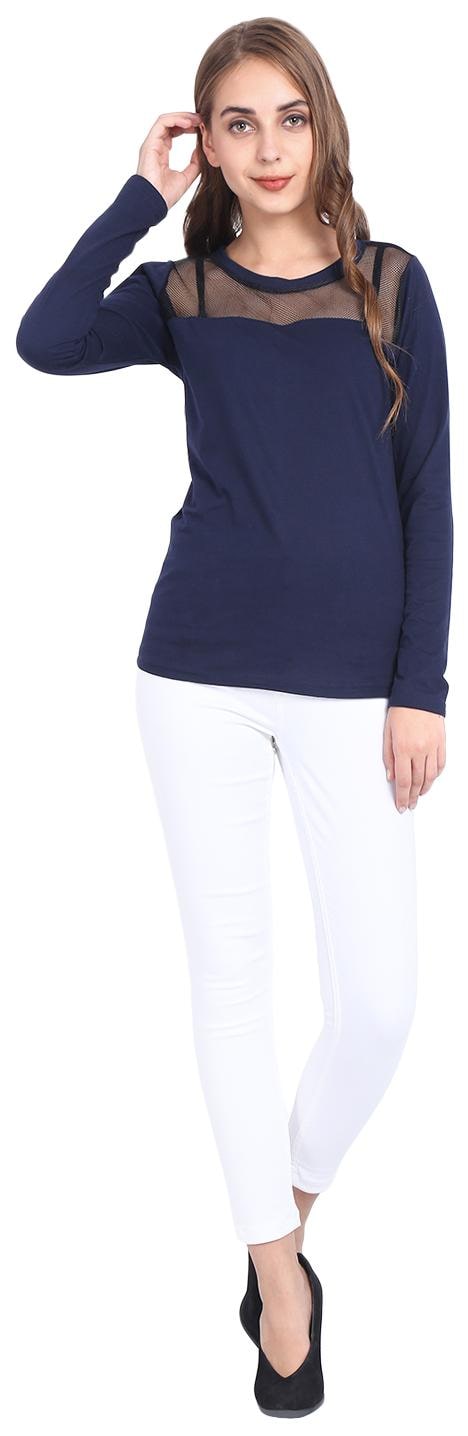 

Raabta Fashion Women Solid Regular top - Blue