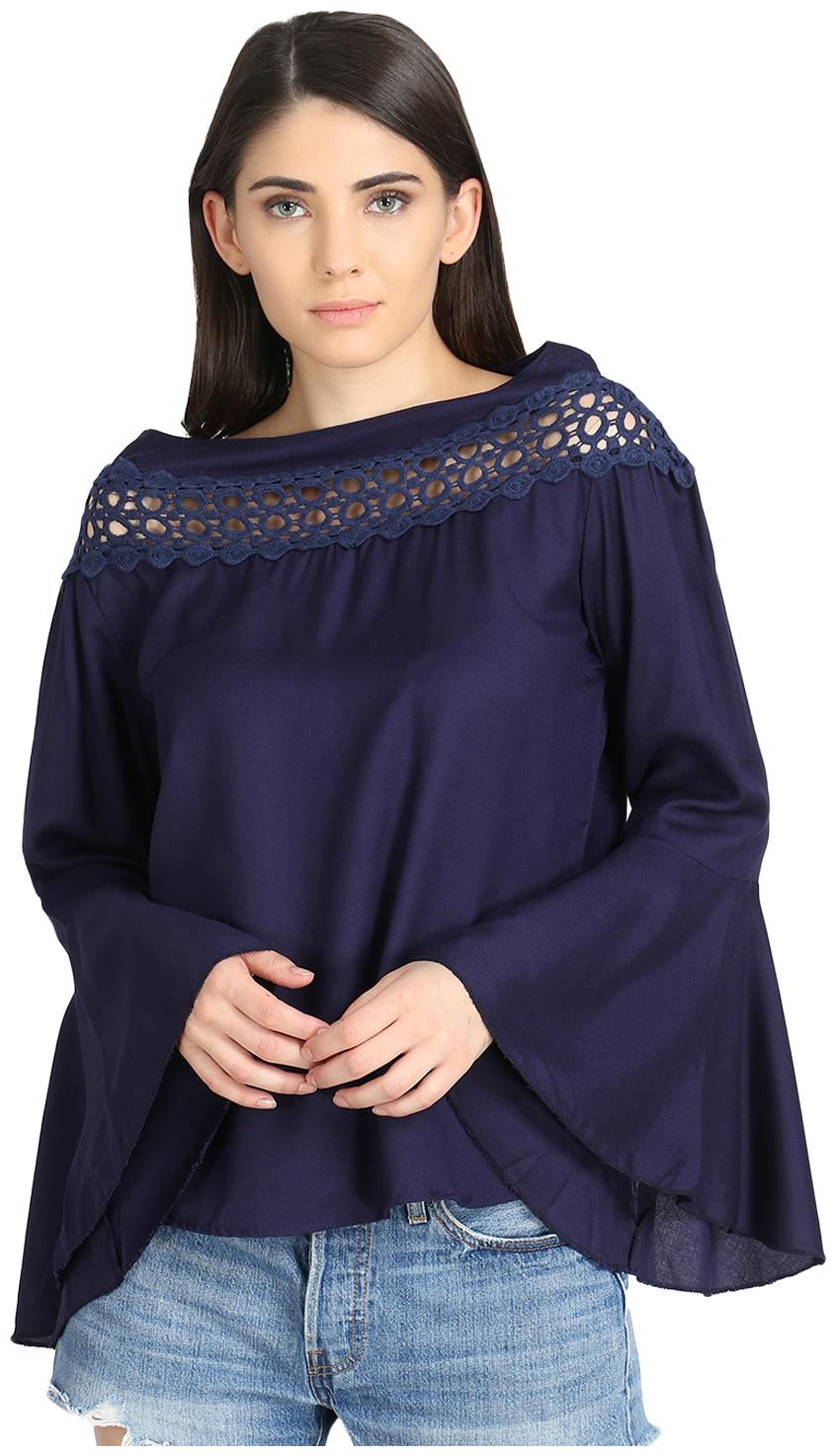

Raabta Fashion Women Solid Regular top - Blue
