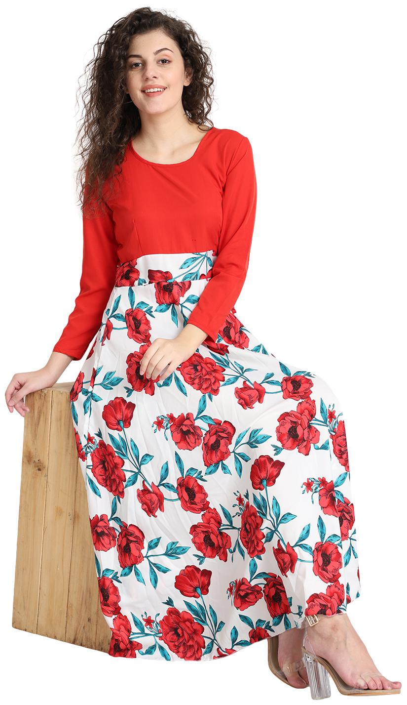 

Raabta Red Kurti With Flower Print 0102