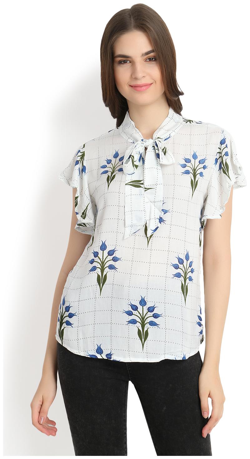

Raabta Fashion Women Printed Regular top - White