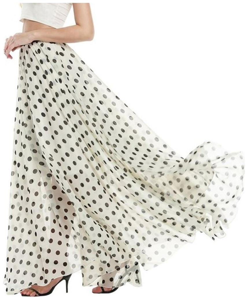 

Raabta Fashion Embroidered A-line skirt Maxi Skirt - Grey