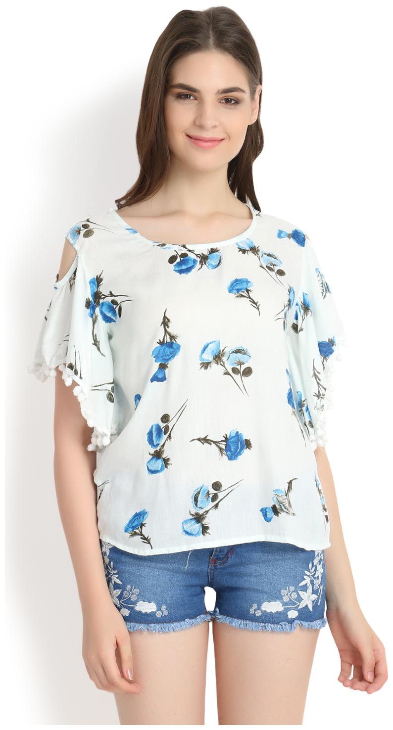

Raabta Fashion Women Printed Regular top - White