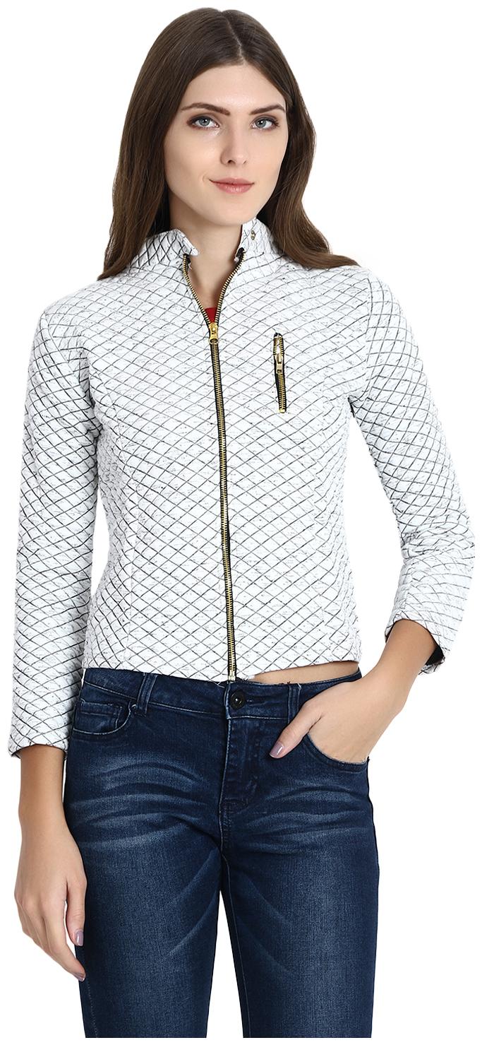 

Raabta Fashion Women Solid Quilted jacket - White