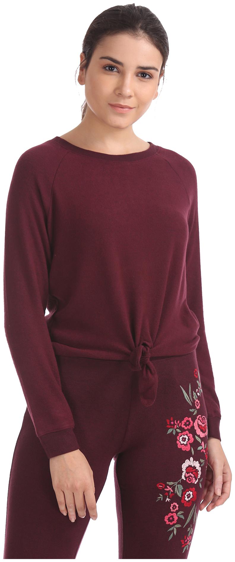 

Aeropostale Women Solid Regular top - Red