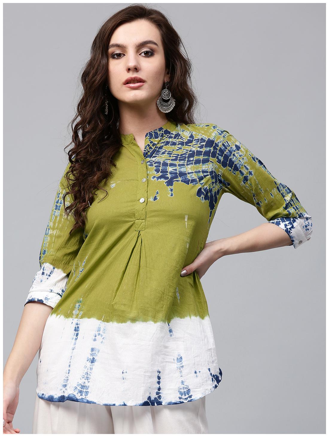 

Rain and Rainbow Green Kurta