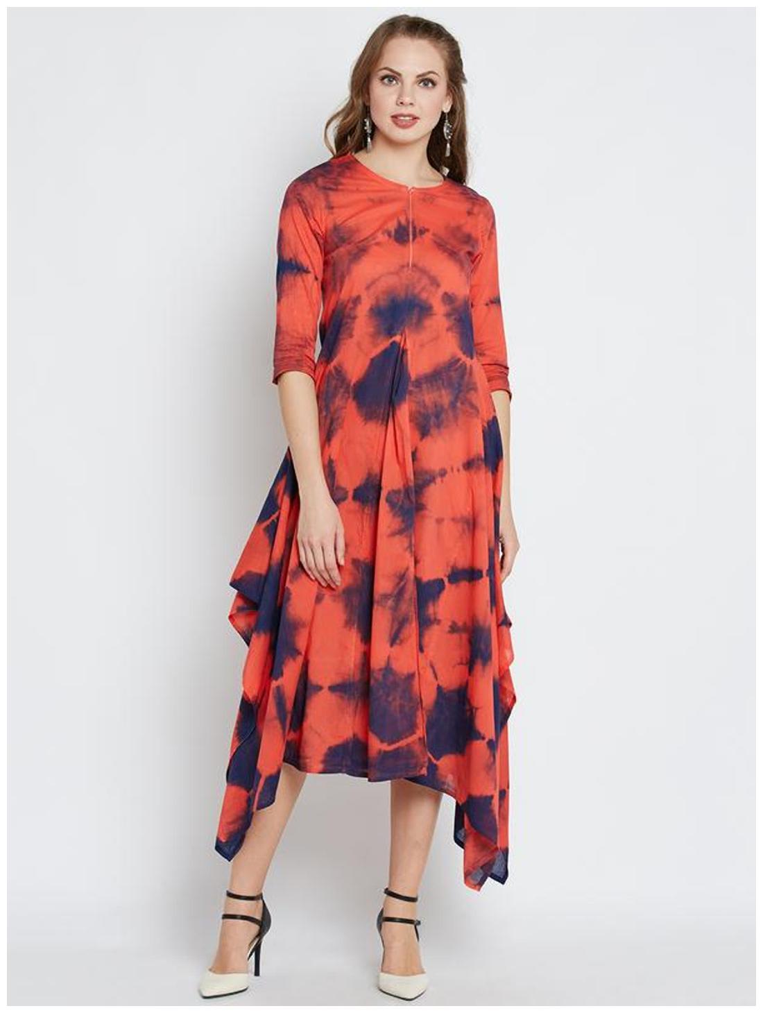 

RAIN and RAINBOW Women Multi Solid Assymetrical Kurta