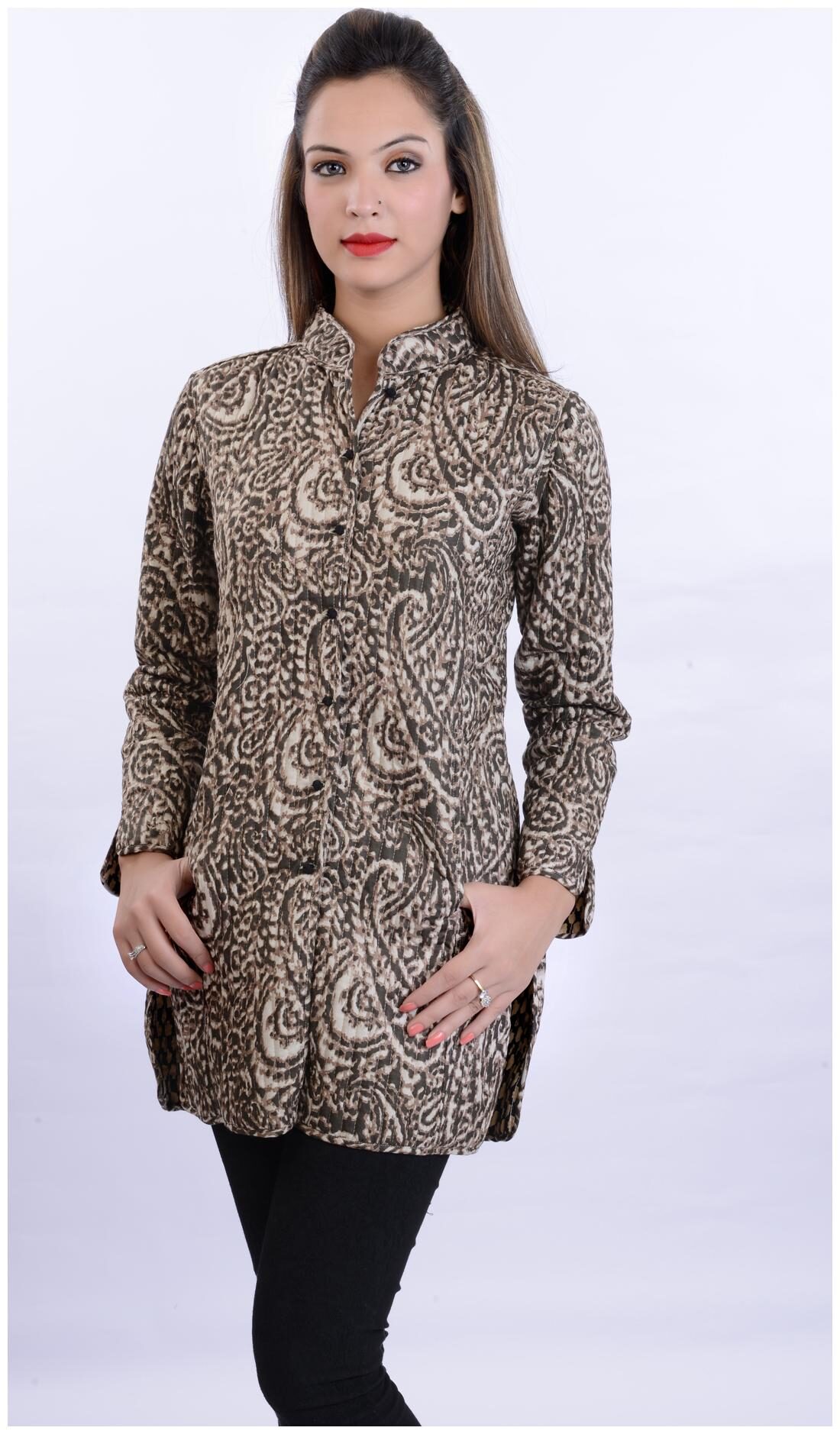 

Rain and Rainbow Brown Cotton Jacket