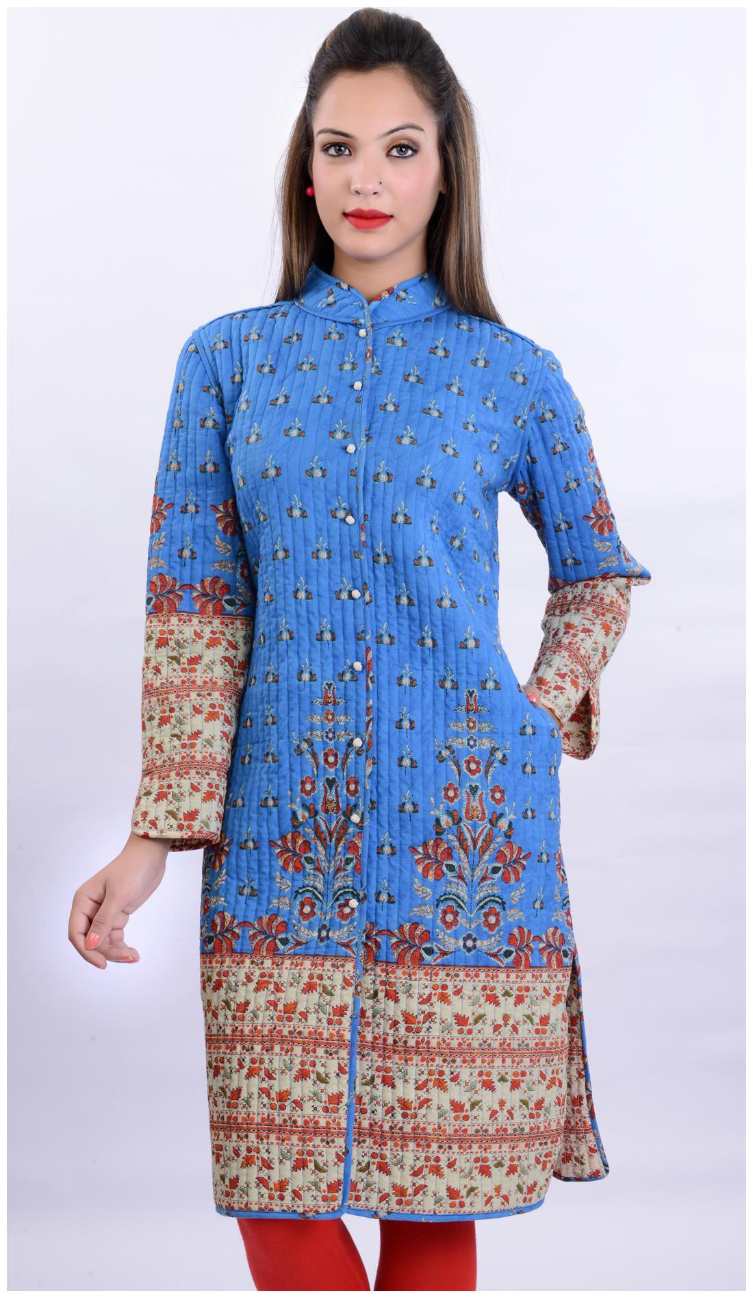 

Rain and Rainbow Blue Cotton Jacket