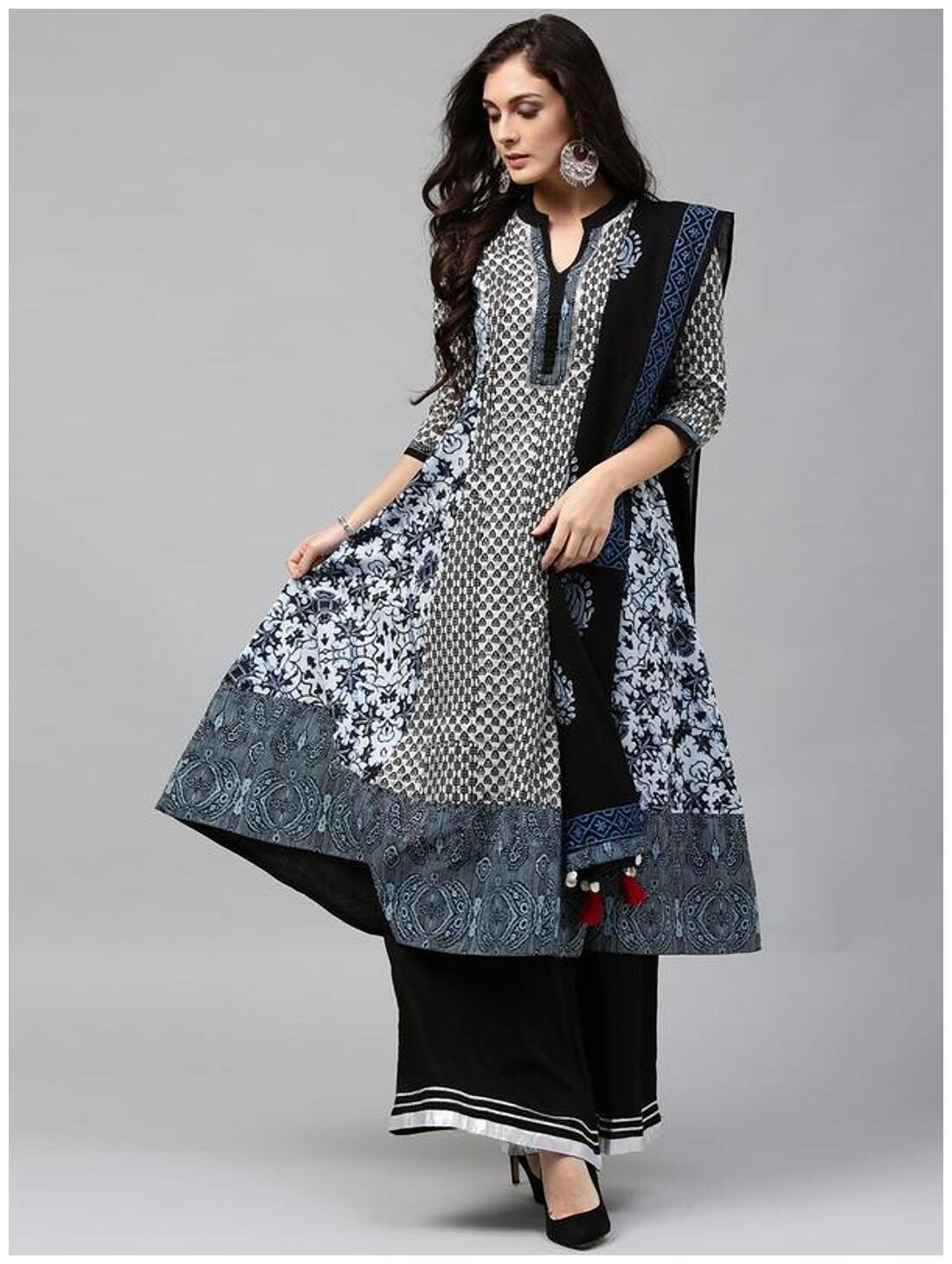 

Rain and Rainbow Indigo Kurta Set